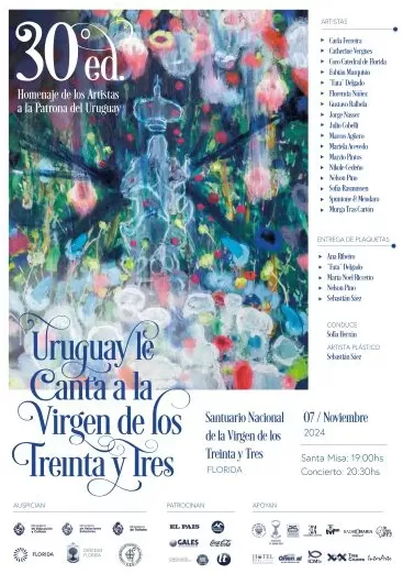 afiche Uruguay le canta a la Virgen de los 33